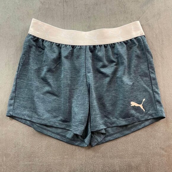 Girls Sporty Black and Pink Puma Shorts Size Medium / Size 8 (SKU: 37G, 38G) - Picture 3 of 3